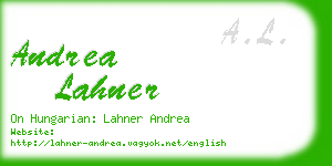 andrea lahner business card